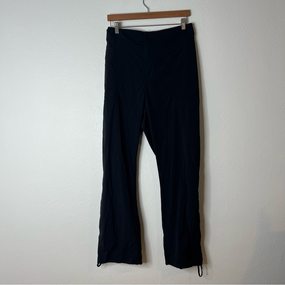 Athleta Trekkie Hike Pants Black Ripstop Drawstring Cuffs Pockets Plus Size 26
